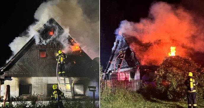 Noční požár rodinného domu si vyžádal jeden lidský život.