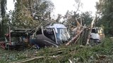 Ničivá bouřka na jižní Moravě: Nejely vlaky, stromy popadaly na auta a autobusy
