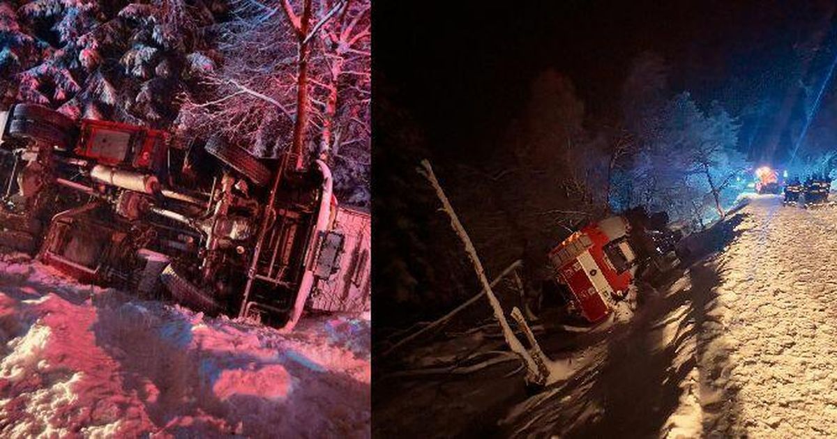 Jílové: Los bomberos de Děčín destrozaron el camino hacia el accidente