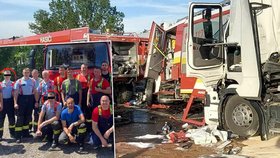 Hasiče Lukáše s Mariánem smetl kamion: Poslední foto před smrtí!