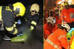 Pražští hasiči spolu s hasičskou jednotkou dopravního podniku musel vyprostit ženu, která spadla do kolejiště metra na I. P. Pavlova.
