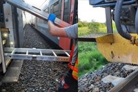 U Nymburka někdo položil na koleje kamení, narazil do něj vlak s cestujícími