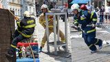 Nejtvrdší hasiči Česka bojovali v Plzni: Tahali figurínu těžkou 80 kg a běhali na věž chrámu sv. Bartoloměje