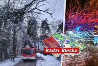 Husté sněžení a vichr: Tisíce domácností na Štědrý den bez elektřiny! Sledujte radar Blesku