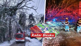 Husté sněžení a vichr: Tisíce domácností na Štědrý den bez elektřiny! Sledujte radar Blesku