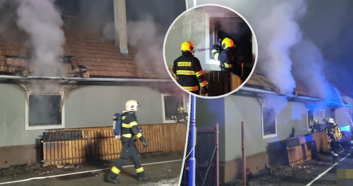 V Chrustenicích na Berounsku zemřel při požáru domu člověk, škoda šest mil. Kč