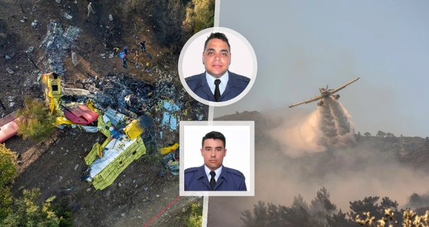 Piloti zahynuli při hašení požárů v Řecku: Christos se měl stát tatínkem, Pericles snil o létání odmala