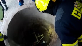 Jihočeští hasiči zachránili z hluboké studny pejska.