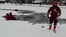 Cvičení hasičů z Varnsdorfu