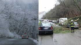 Kvůli silným větrům musí na silnicích zasahovat hasiči. V únoru se ochladilo