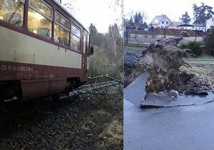 Hasiči na Klatovsku a Domažlicku odstraňovali popadané stromy.