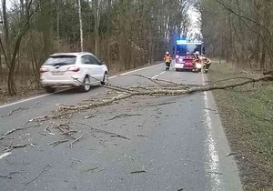 Silný vítr zasáhl v pondělí 4. března v odpoledních hodinách i Pardubický kraj.