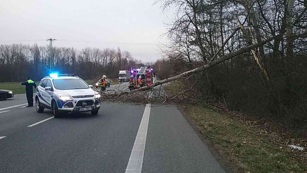 Silný vítr zasáhl v pondělí 4. března v odpoledních hodinách i Pardubický kraj