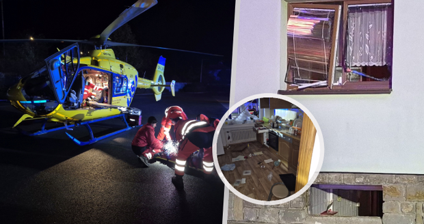 Výbuch v rodinném domě v Uherském Brodě: Na místo letěl vrtulník