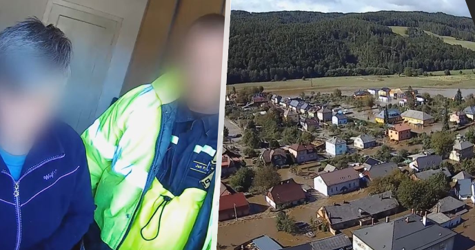 Hrdinný zásah hasičů: V obci Ruda nad Moravou pomocí vrtulníku evakuovali celkem pět osob