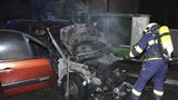 Hasiči likvidovali požár auta v Modřanech: Škody dosahují 150 tisíc 