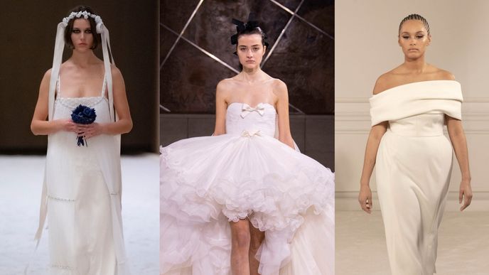 Zleva: Chanel, Giambattista Valli, Valentino