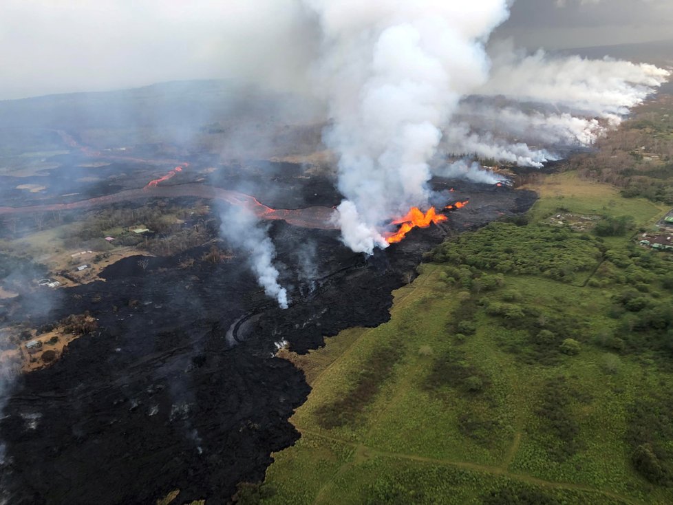 Na Havaji je hned několik vulkánů, takhle v roce 2018 řádila sopka Kilauea.