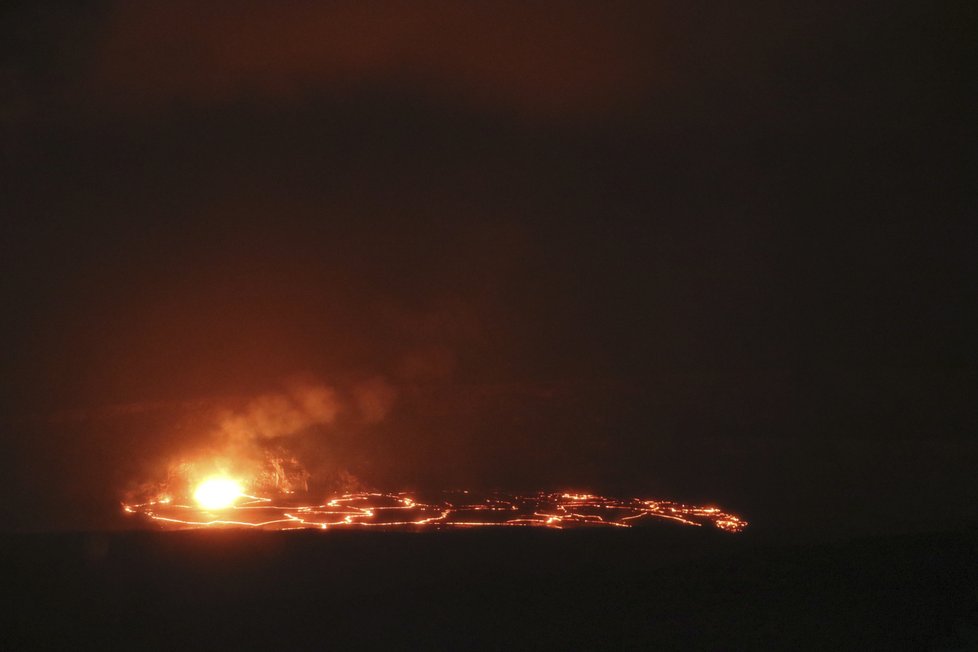 Na Havaji hrozí erupce sopky Kilauea, záběry z 25. dubna 2018.