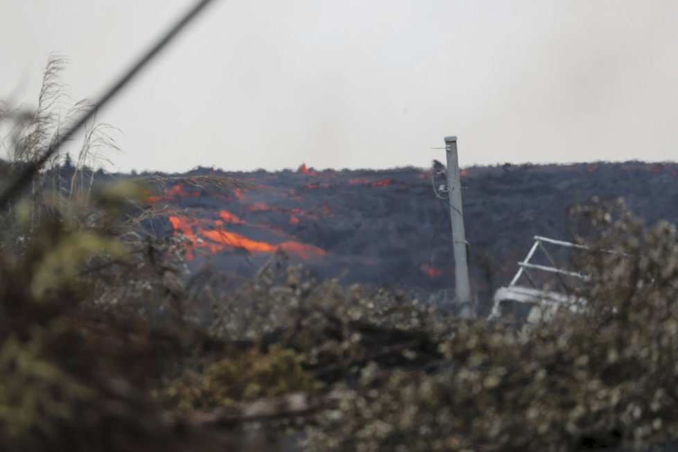 Sopka Kilauea pokračuje ve svém řádění.