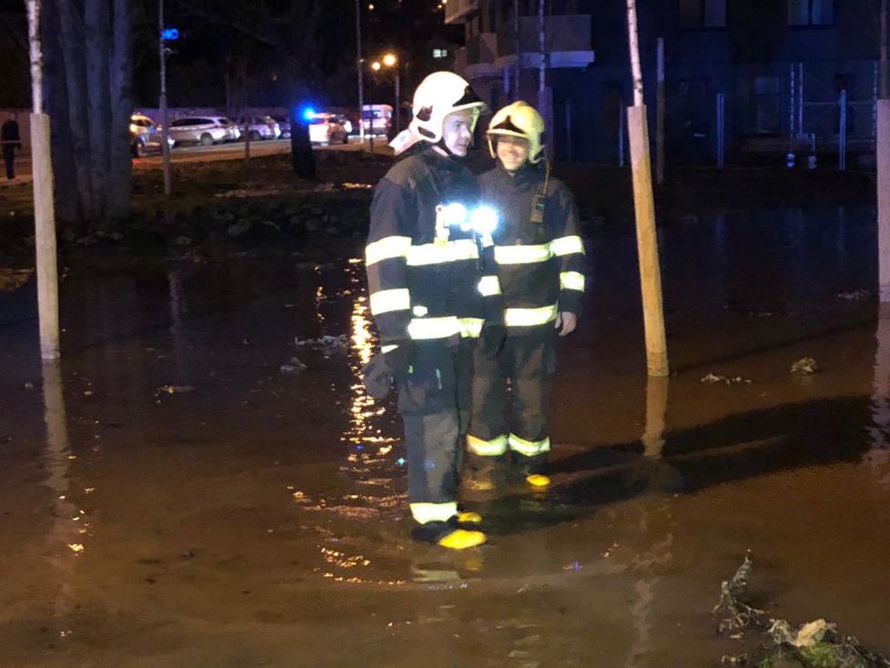 Havárie vody se stala v Nekvasilově ulici nedaleko Invalidovny.