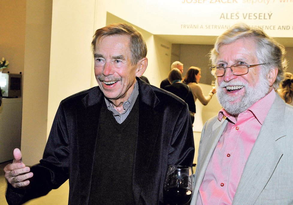 Václav Havel se svým přiznaným bratrem Ivanem