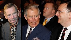 Nejdůležitější osobností vzpomínkového večera na Václava Havla byl britský korunní princ Charles. Osobně se mu věnoval premiér Petr Nečas