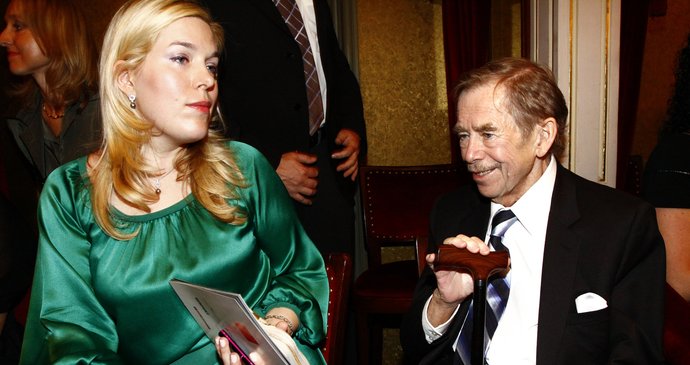 Václav Havel s nevlastní dcerou Ninou