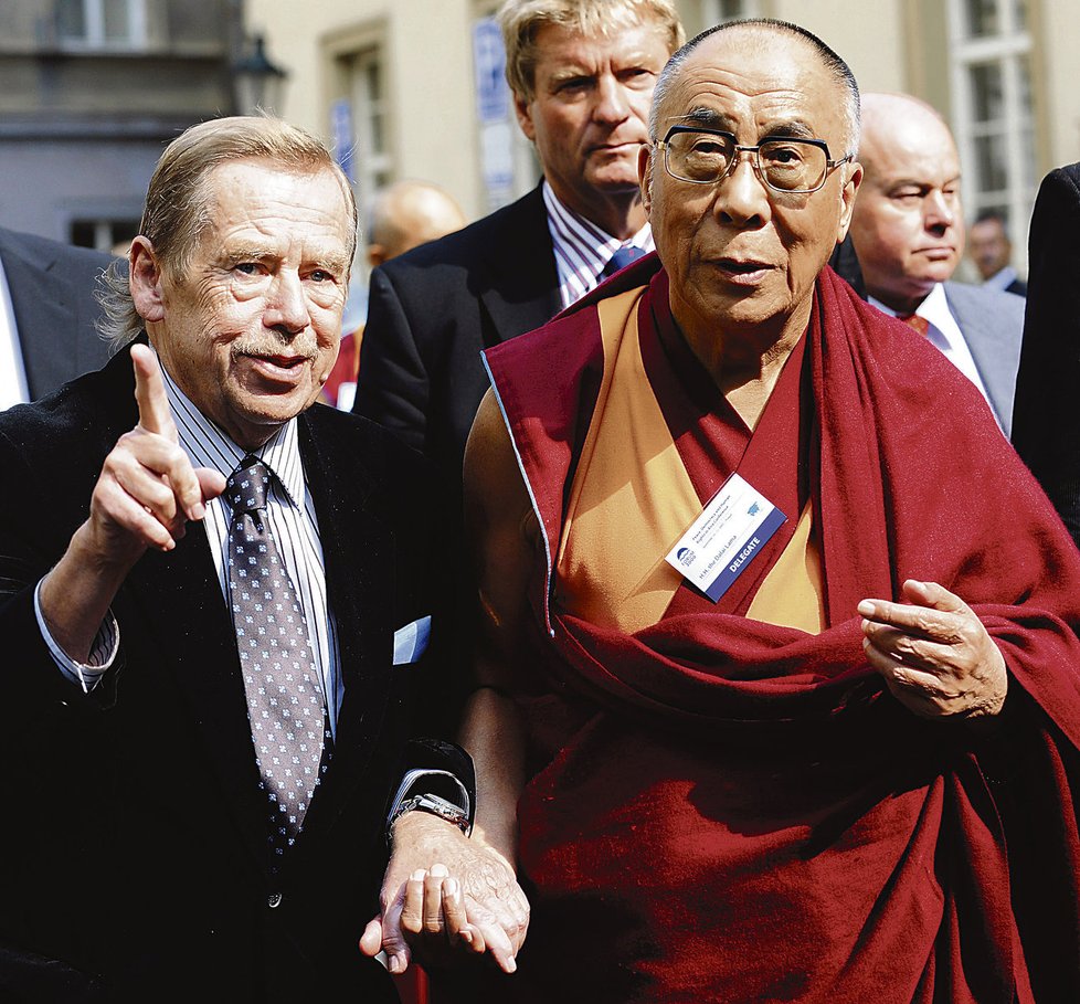 Havel a dalajlama se opět sešli v Praze
