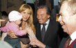 2006 Karel s Ivanou a jejich Charlottkou gratulují panu prezidentovi k 70. narozeninám.
