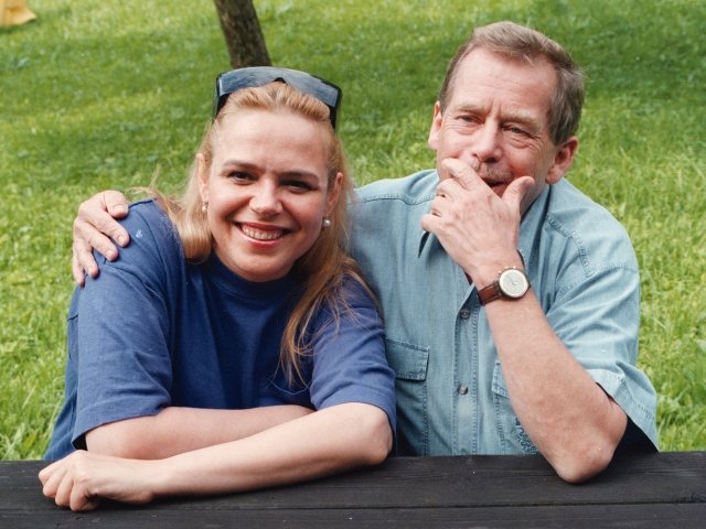 Václav Havel a Dagmar Havlová na Hrádečku