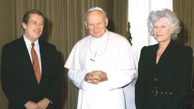 První pár s papežem Janem Pavlem II.
