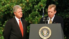Václav Havel a Bill Clinton