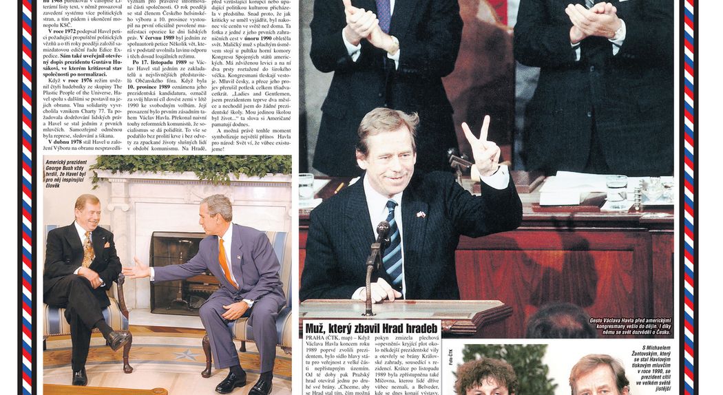 Rok 2011 - 18. 12. zemřel prezident Václav Havel