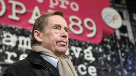 Václav Havel v roce 2009 na výročí sametové revoluce v Brně