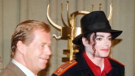 Václav Havel a legenda popu, zpěvák Michael Jackson