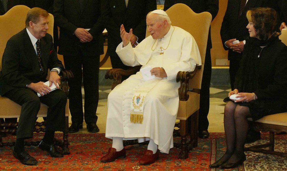 Havel s papežem Janem Pavlem II.
