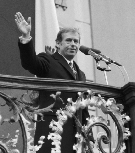 Václav Havel 29. prosince v roce 1989