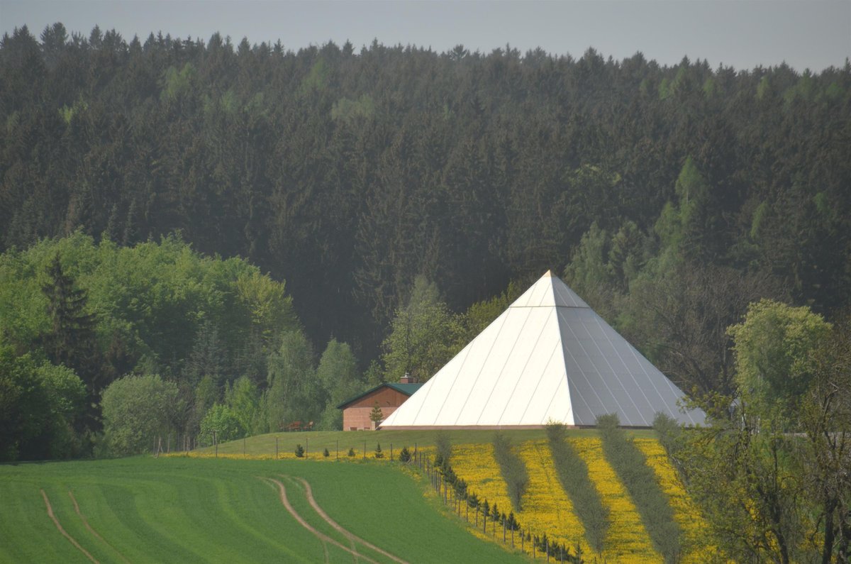 Pole u léčivé pyramidy osázel rakytníkem.