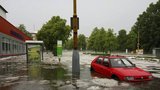 Silné kroupy a přívalový déšť v Havířově: Voda vyplavila nemocnici