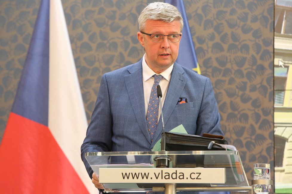 Karel Havlíček (za ANO) na tiskové konferenci po jednání vlády (29. 6. 2020)