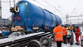 Nehoda cisternového vlaku v Havlíčkově Brodě, 8. ledna 2026