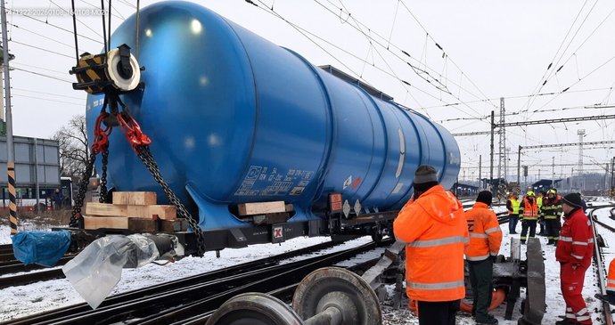 Nehoda cisternového vlaku v Havlíčkově Brodě, 8. ledna 2026