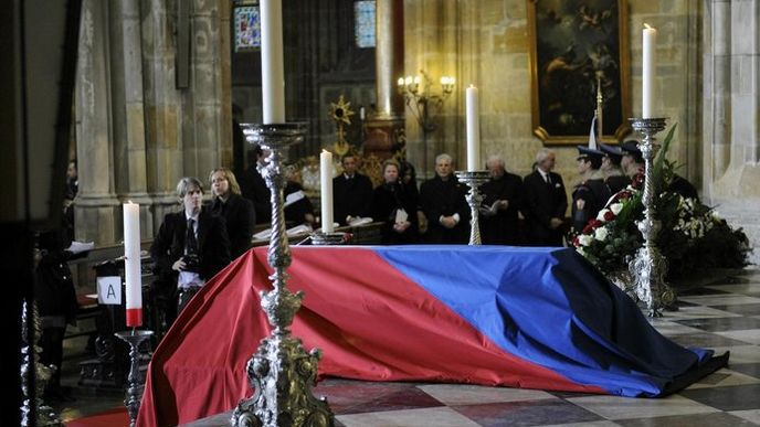 Havlova rakev v pražské katedrále sv. Víta.