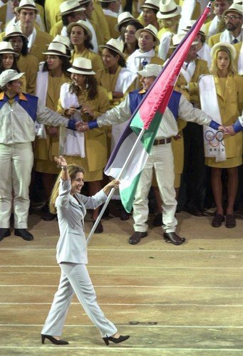 Hajá nese vlajku Jordánska na olympiádě v Sydney