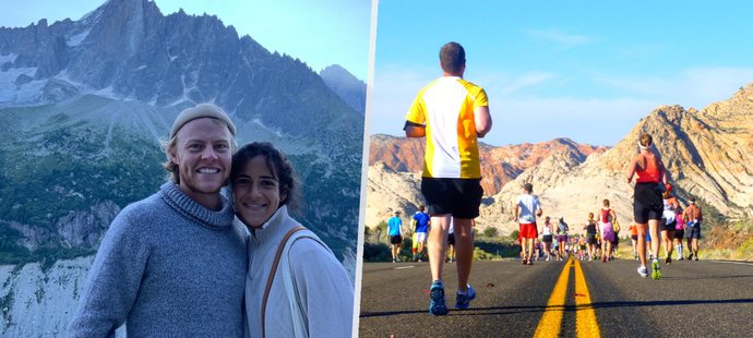 Americký student Hayden Holman zkolaboval během maratonu v Utahu.