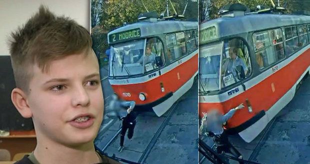 Patrik (13), který přežil srážku s tramvají, promluvil: Slyšel jsem cinkání a pak přišel náraz