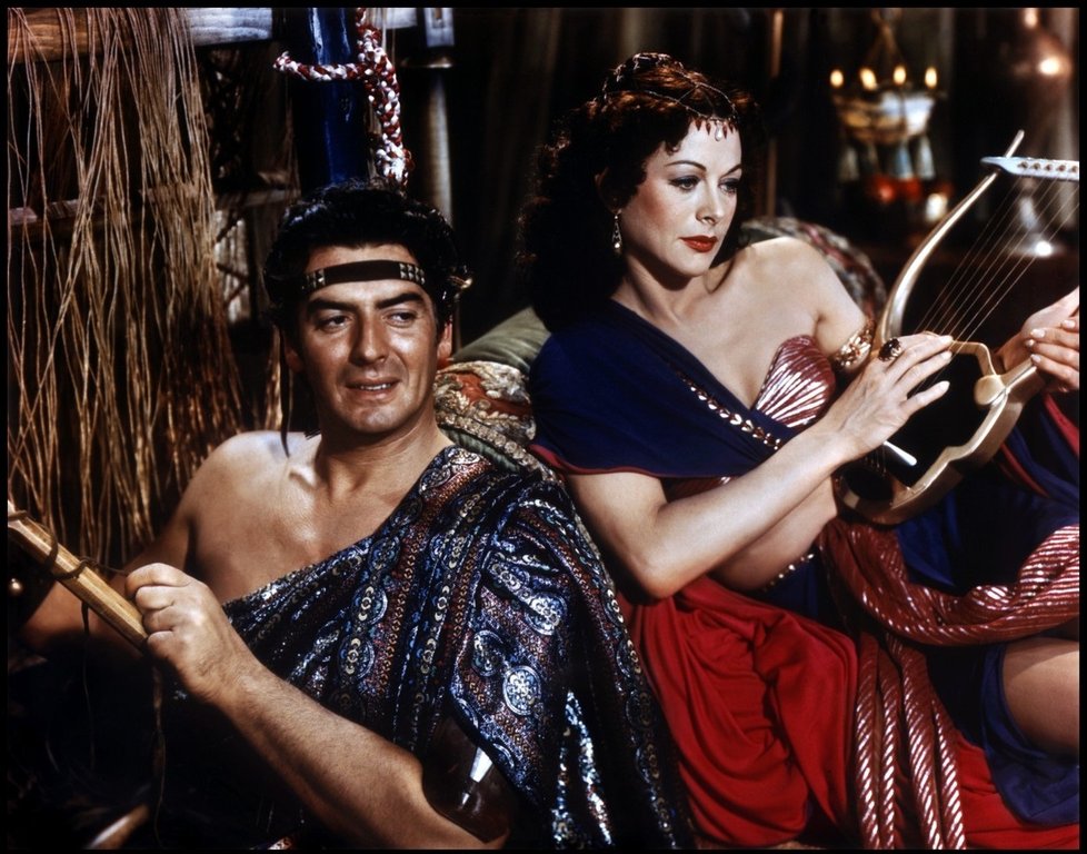 Hedy Lamarr s Victorem Maturem ve filmu Samson