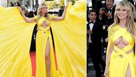 Nádherná Heidi Klumová (49) zářila v Cannes: Kosočtverec na prsou! Královna večera