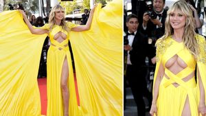 Nádherná Heidi Klumová (49) zářila v Cannes: Kosočtverec na prsou! Královna večera